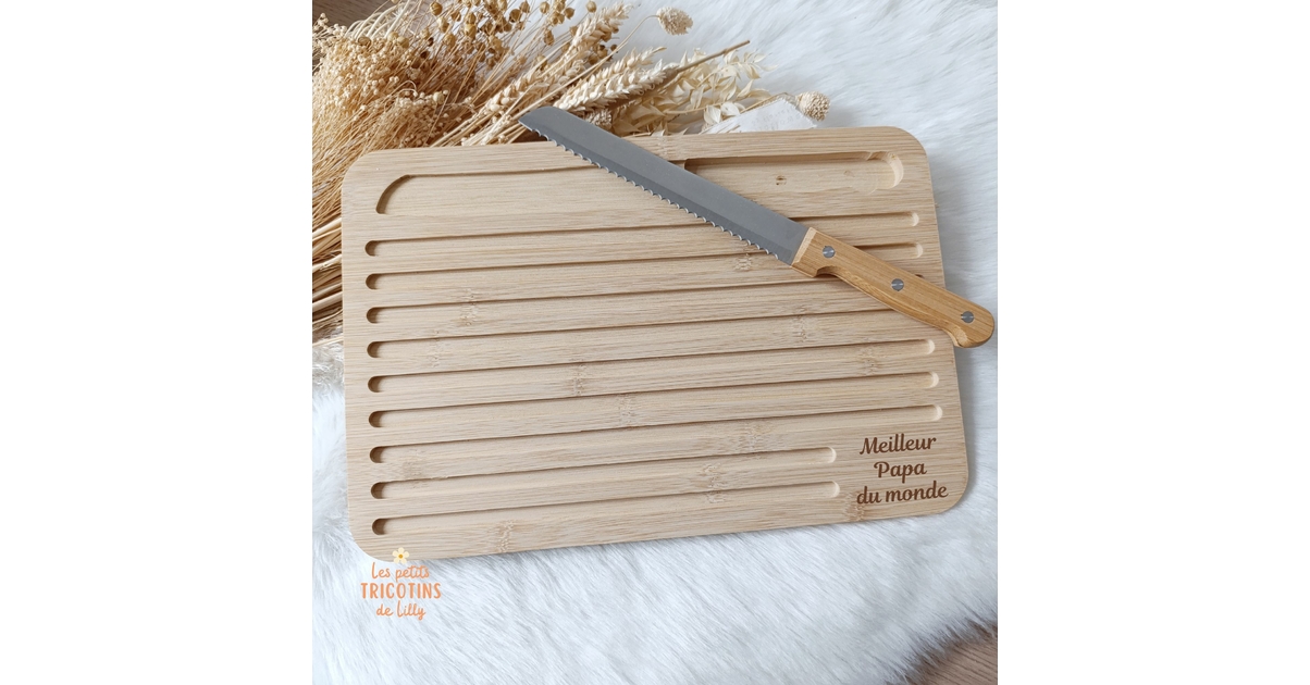 PLANCHE A PAIN PERSONNALISEE + COUTEAU